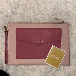 Pink Michael Kors wristlet